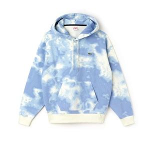 Lacoste LIVE Hooded Cloud Print Fleece Hoodie